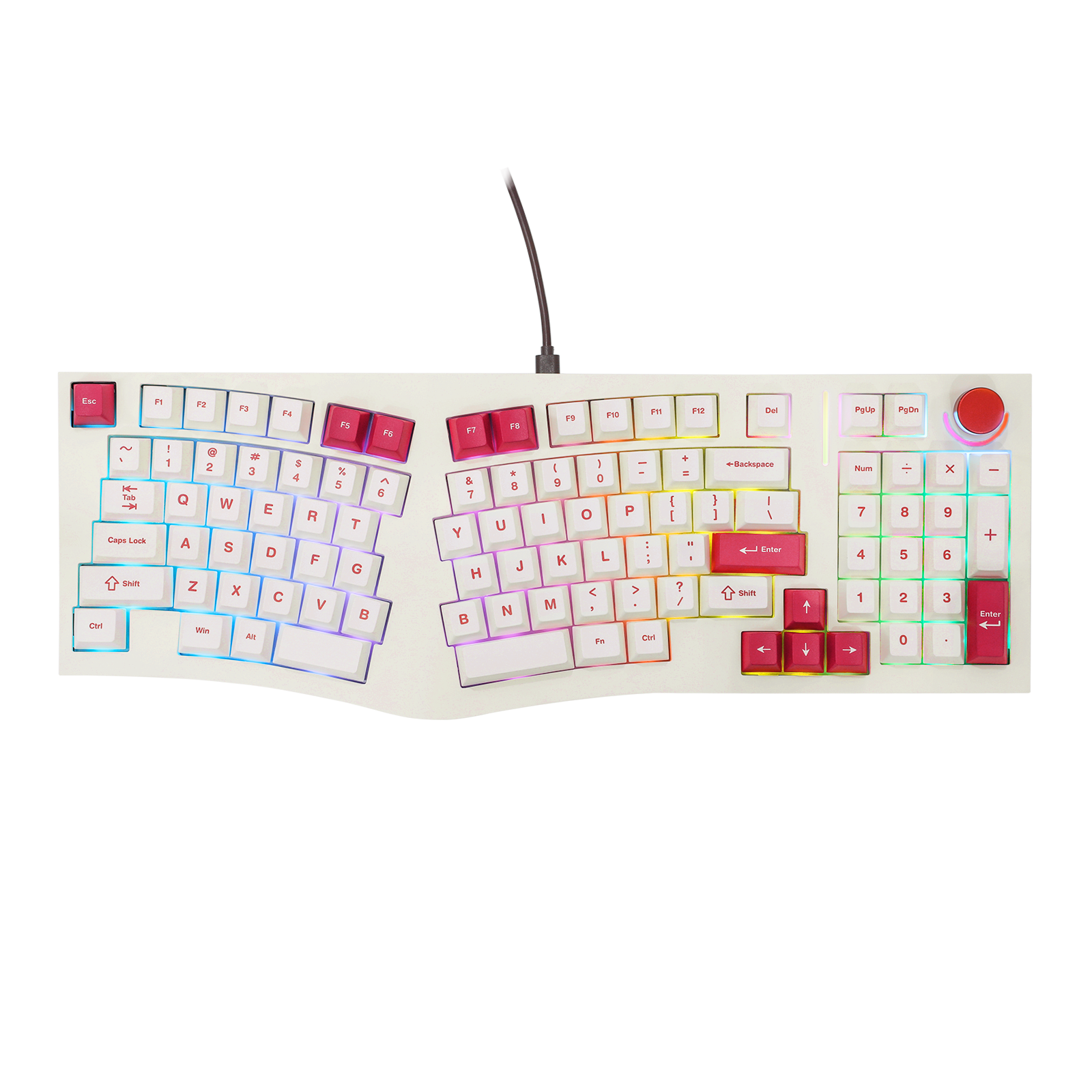 FEKER Alice98 エルゴノミックキーボード レッド　Alice98 Feker Alice98 QMK/VIA